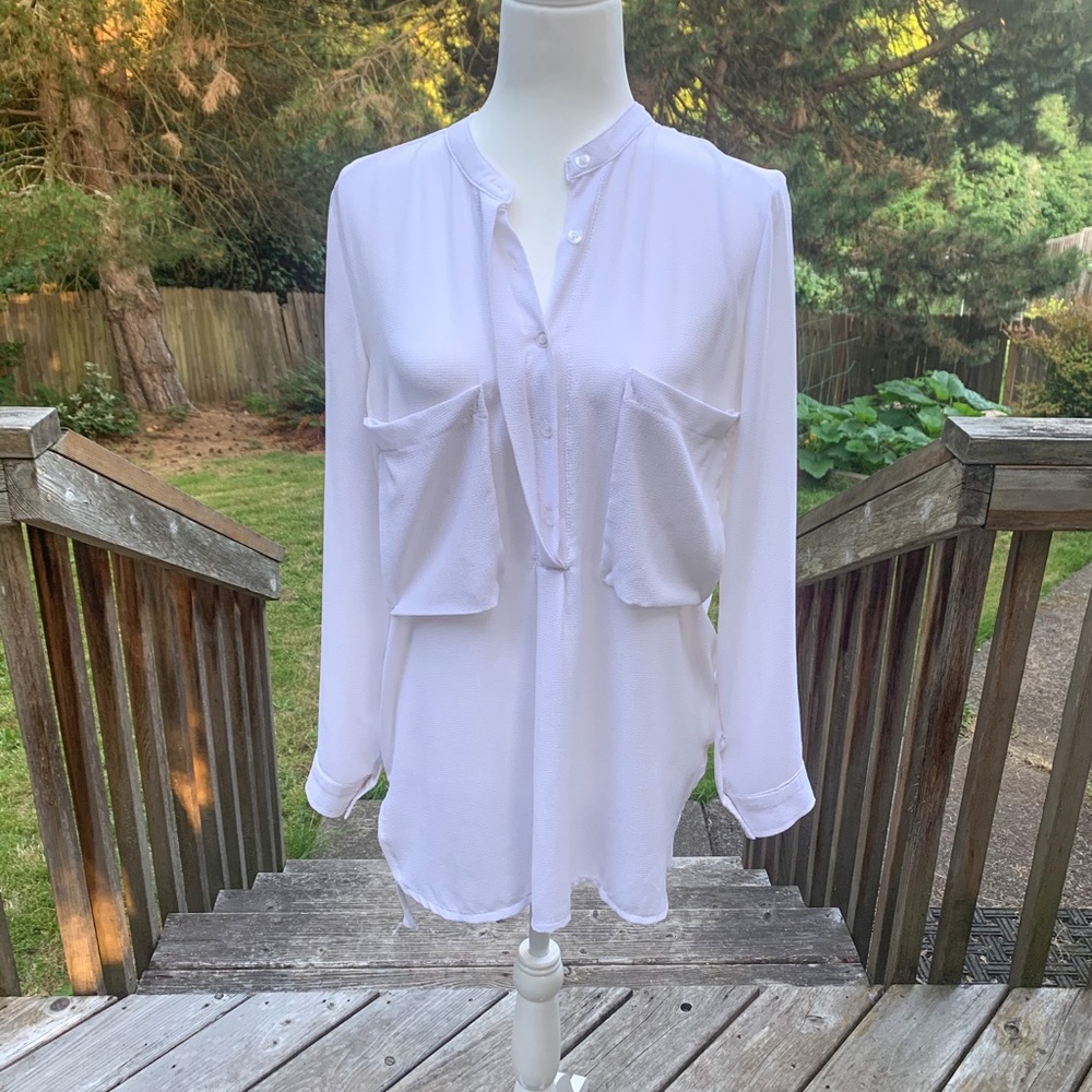 White Button Down Blouse - image 1